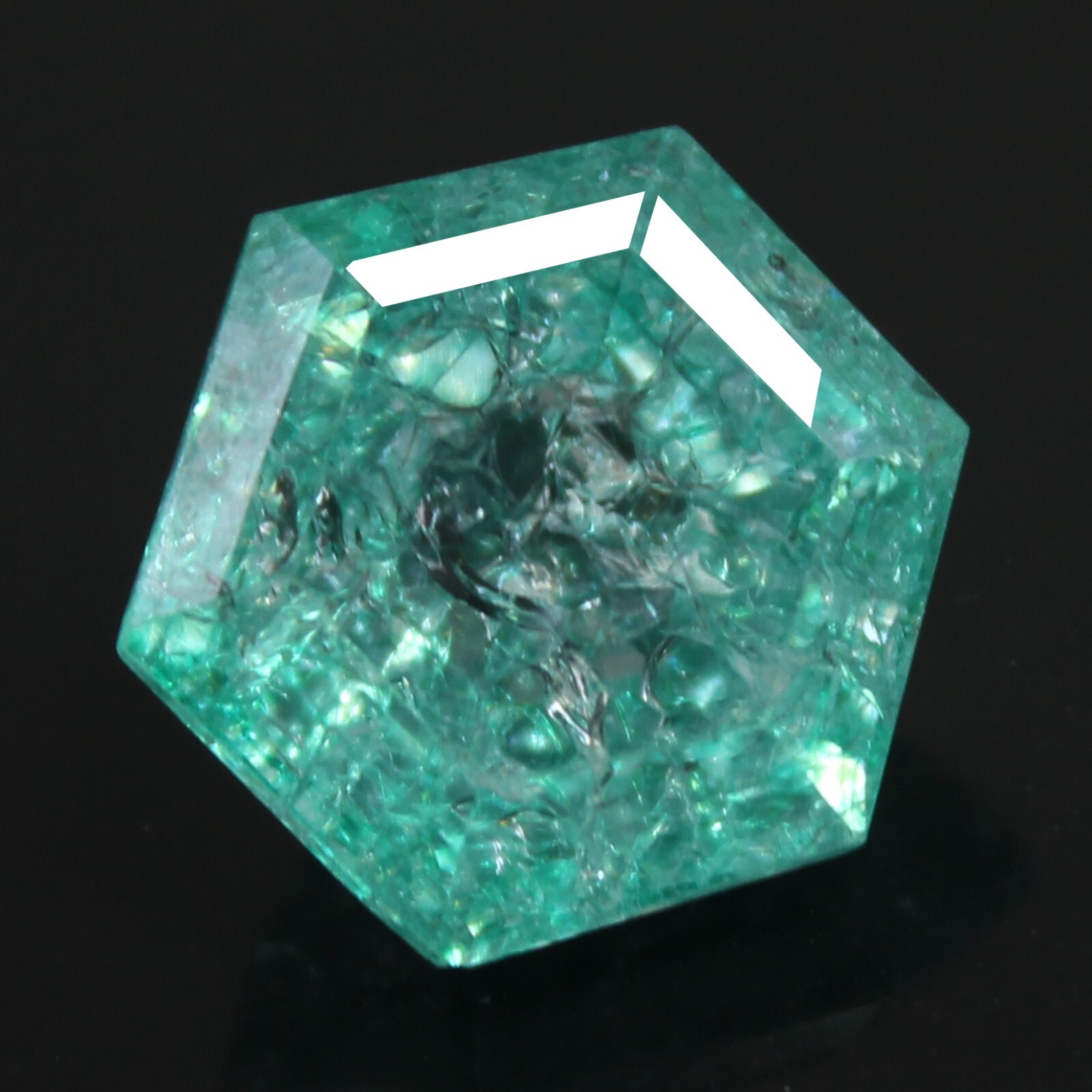 Natural 9.45 Ct Certified MUZO Colombian Green Emerald 11×11 MM Hexagon Gemstone