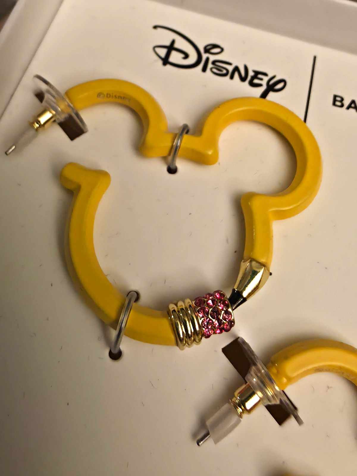 Disney x BaubleBar Mickey Mouse Shaped Pencil Teacher Earrings Yellow J001