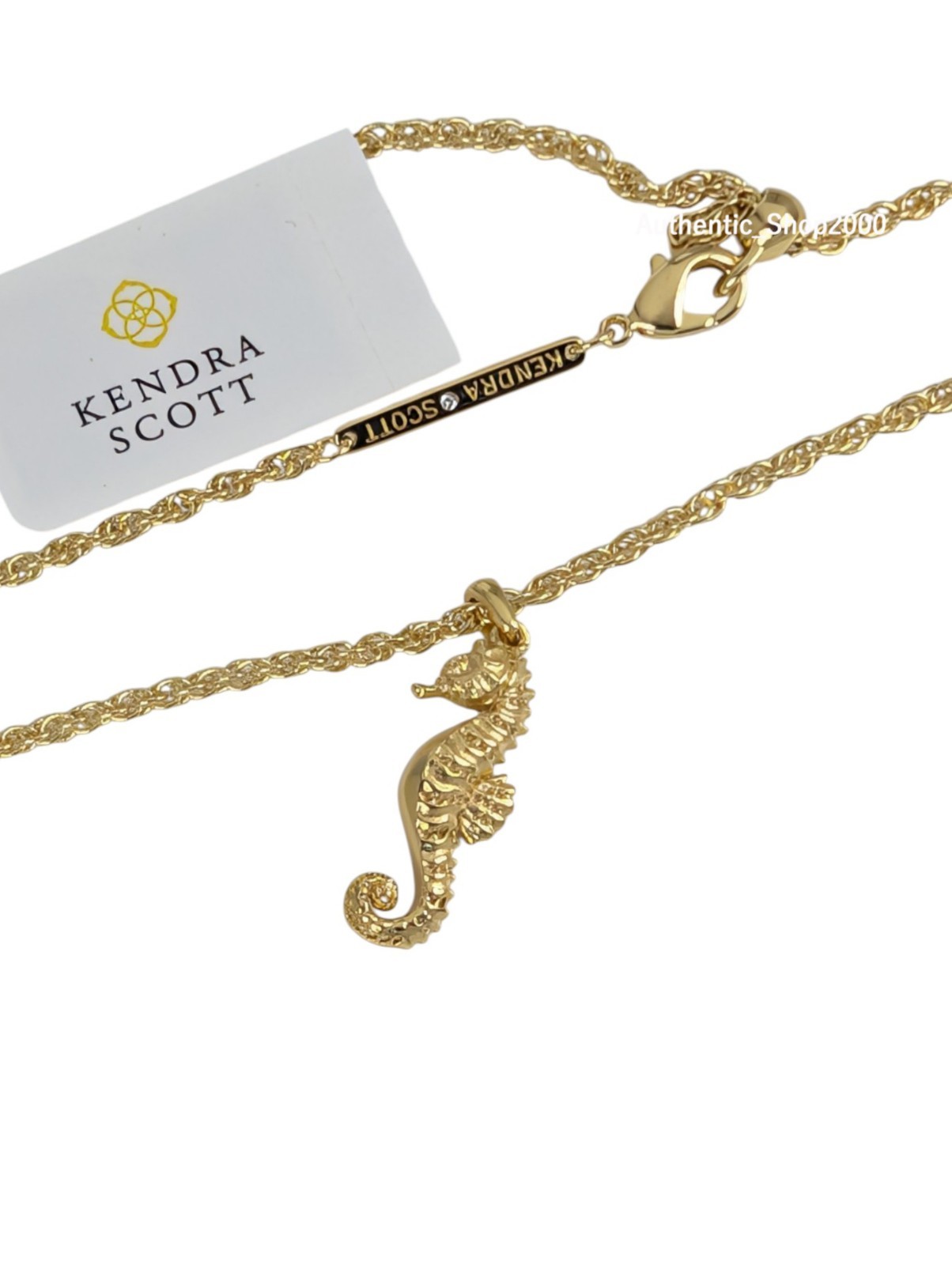New 100% Authentic KENDRA SCOTT Women’s 710 Gold Seahorse Pendant Necklace