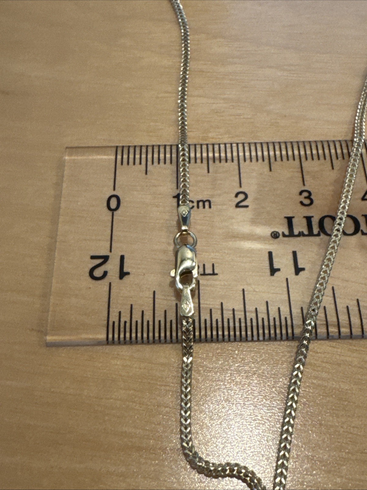 NEW 10K Yellow Gold 20” Franco Square Box Chain Necklace 2mm Italy Lobster Clasp