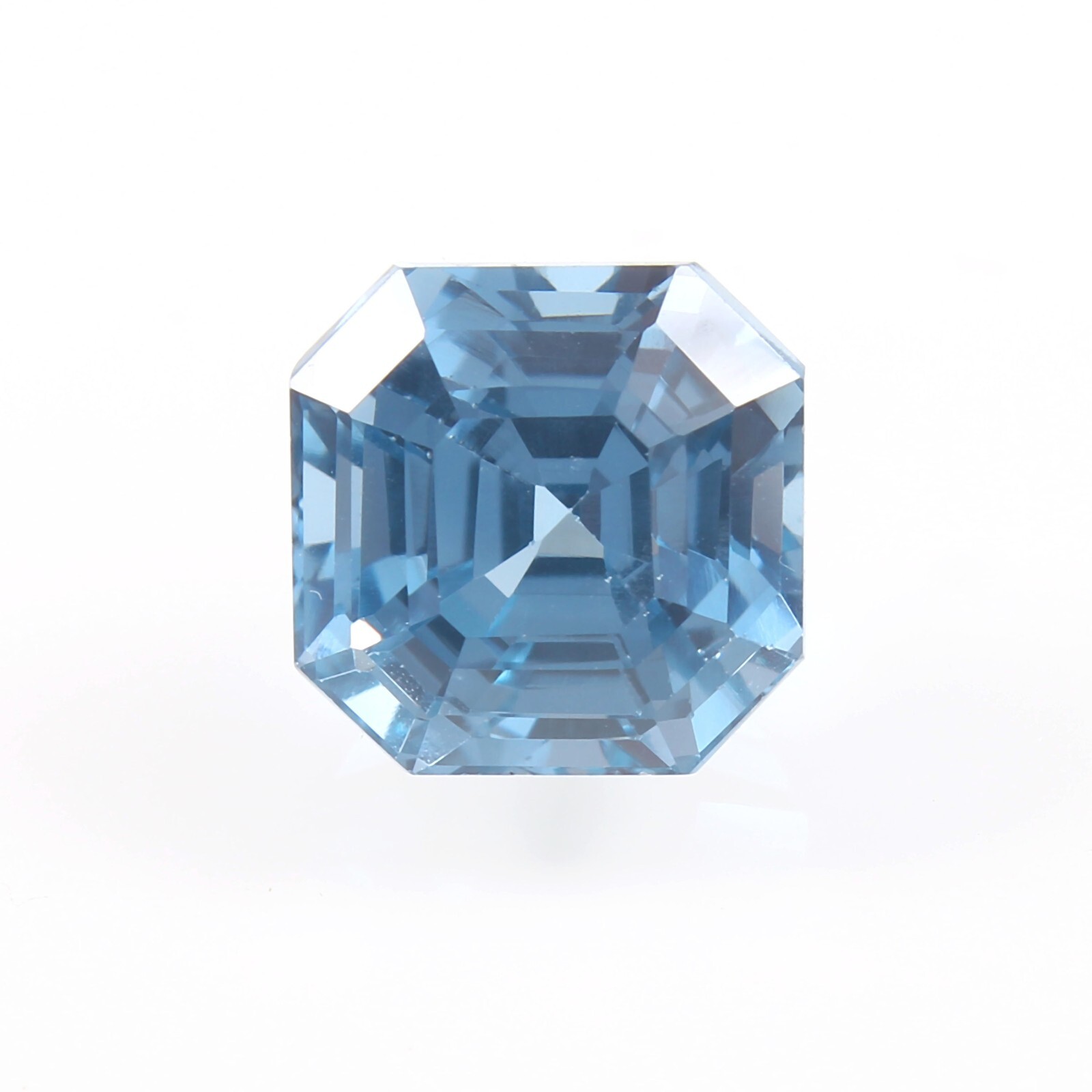AAA 7.60 CT Natural Brazilian Aquamarine Loose Asscher Cut Gemstone 10×10 MM
