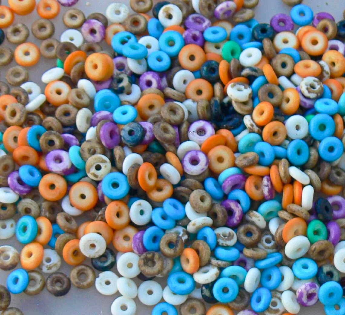 Assorted Disc/Rondelle Bone Spacer Beads 5mm 50 Pcs #0GAR