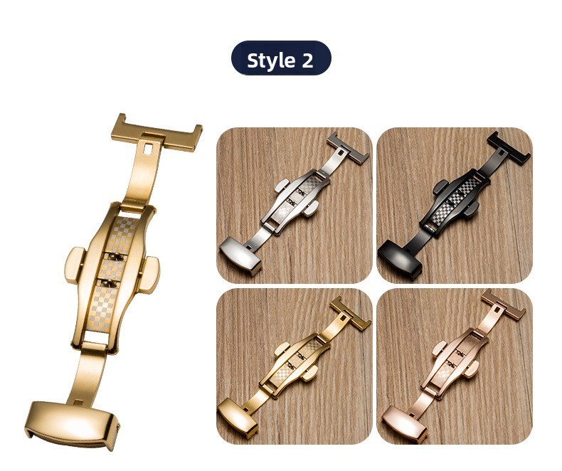 Quality Thicked Stainless Steel Watch Buckle Butterfly Folding Clasp 10mm-22mm