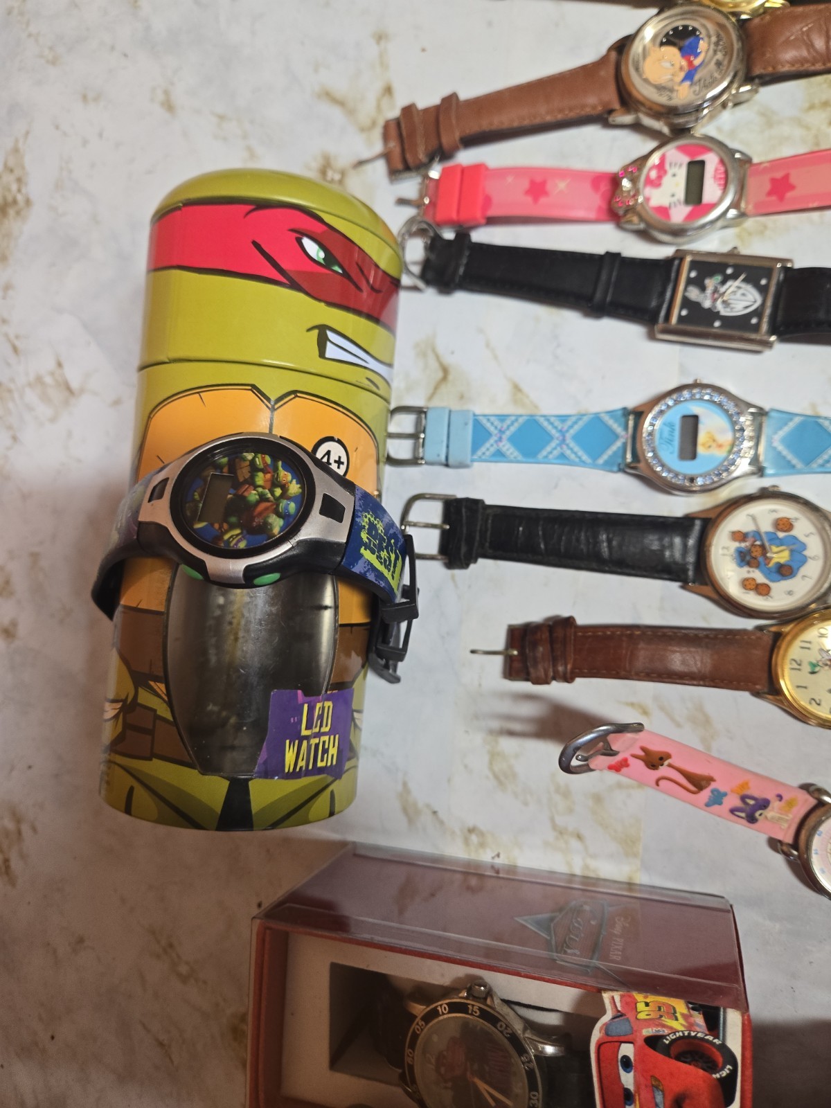 Large Watch Lot Disney Cartoon Looney Tunes Etc 31 Total