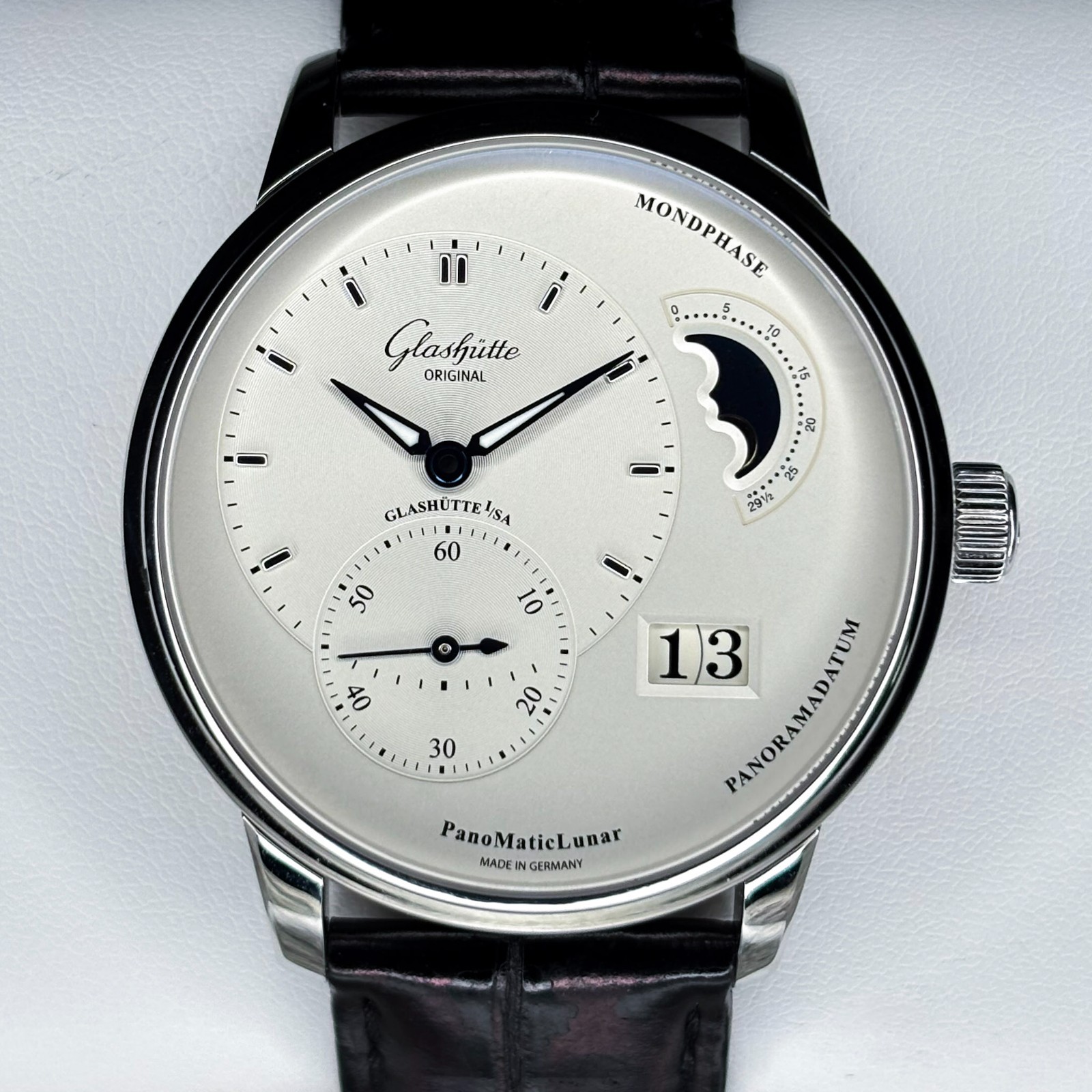 2022 Glashütte 40mm PanoMaticLunar Moonphase 1-90-02-42-32-61 with box & papers