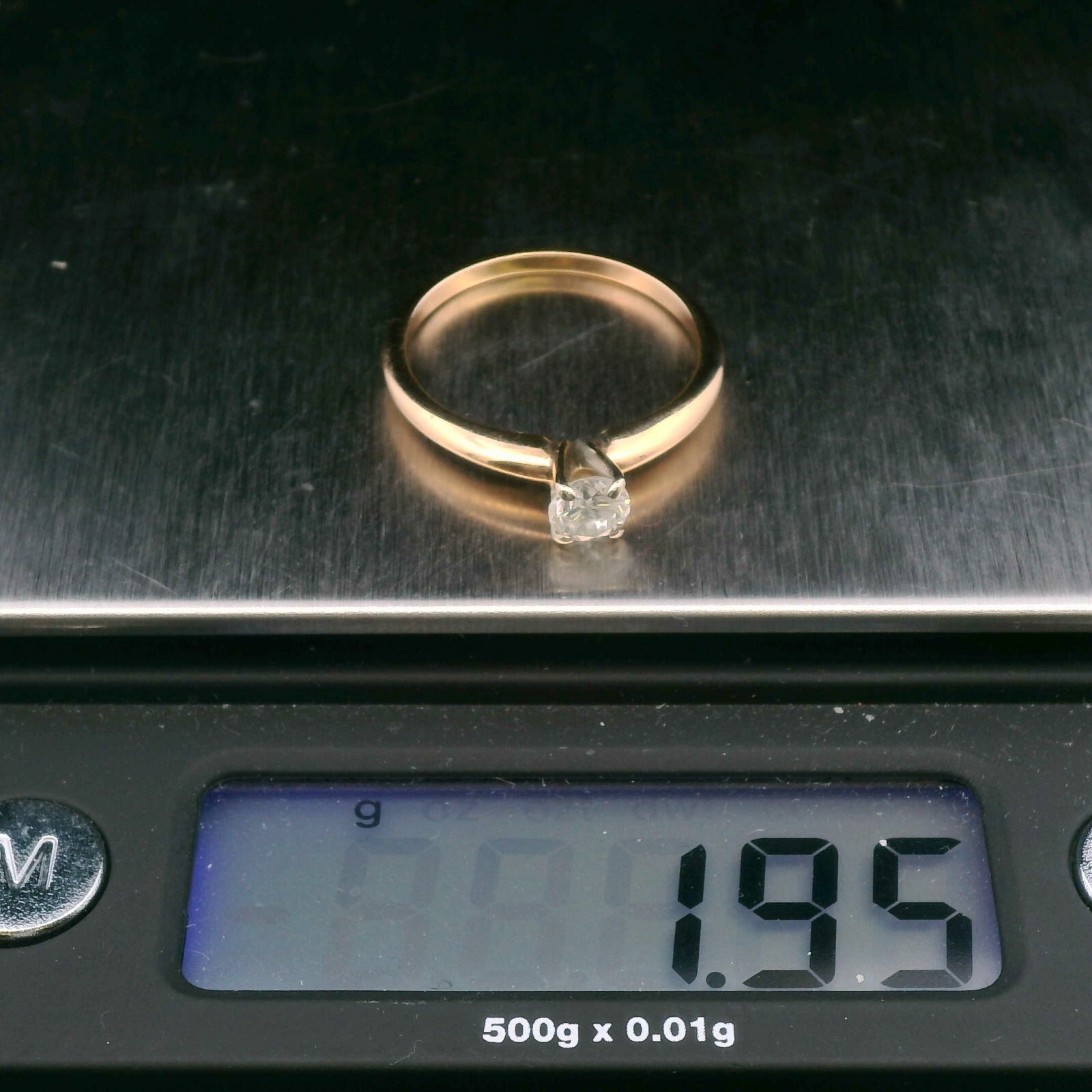 14KT Yellow Gold 0.38ct Diamond Ring – Size 6.75 – 1.95g