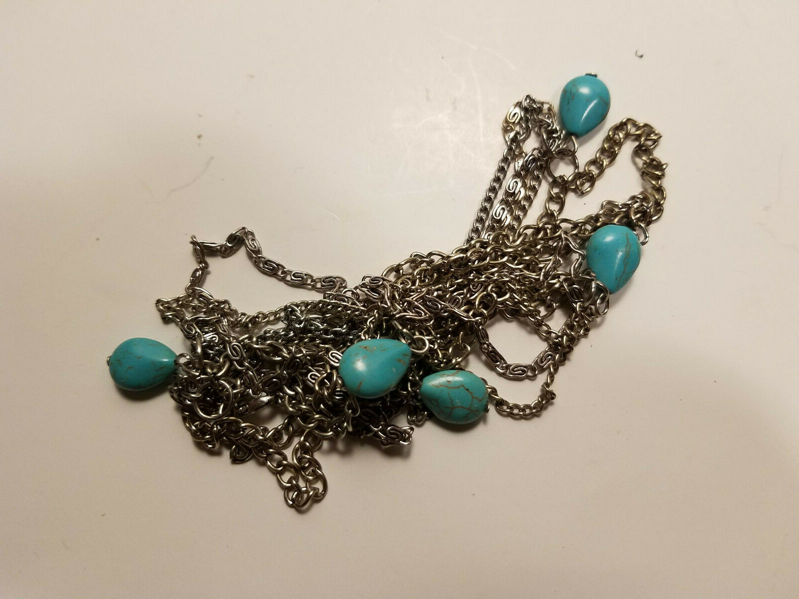 12 Piece Mixed Necklace Chains of Various Types and Sizes Misc Jewelry