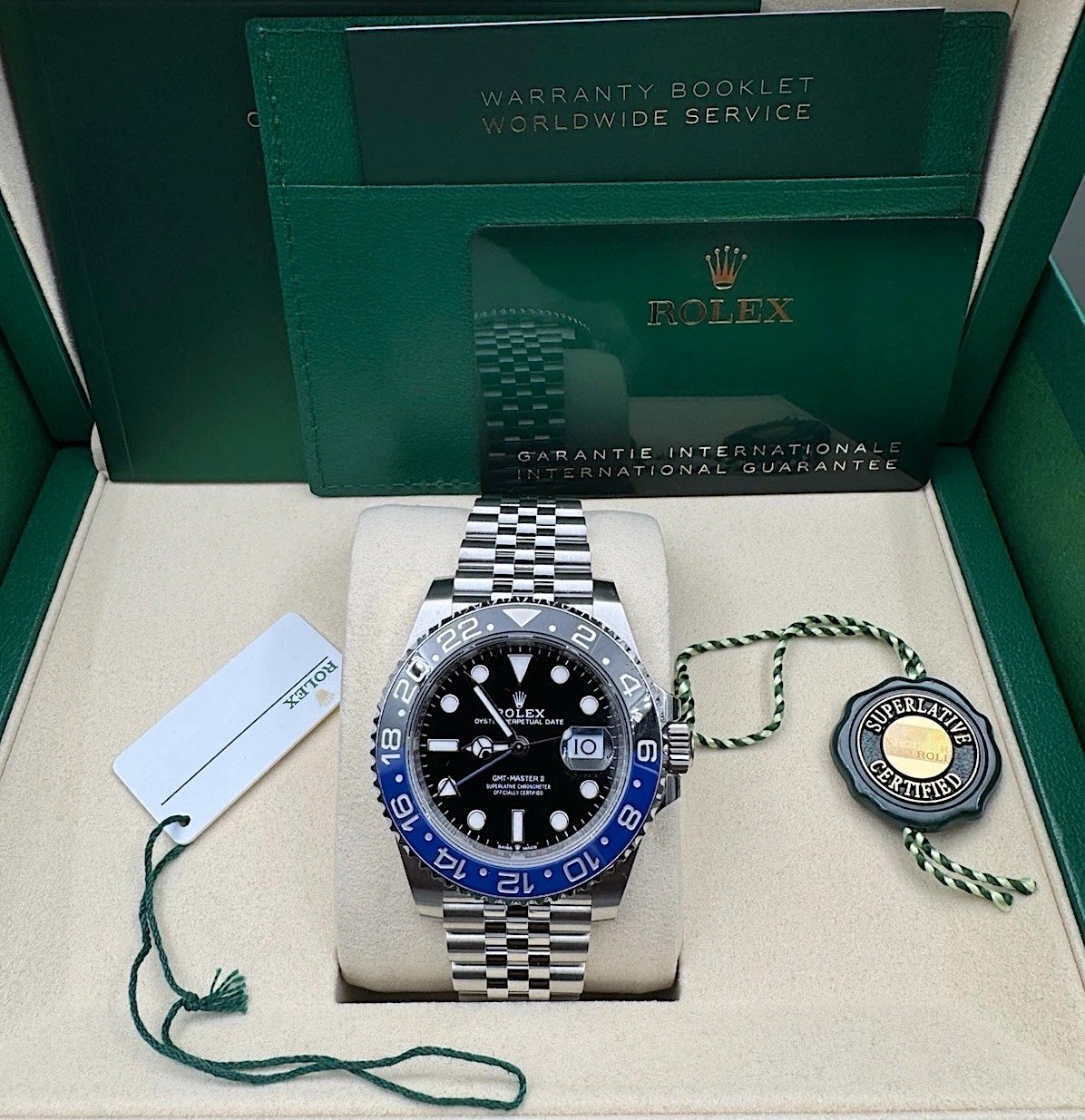 2026 NEW UNWORN Rolex GMT-Master II 40 Batgirl Black/Blue Jubilee 126710BLNR
