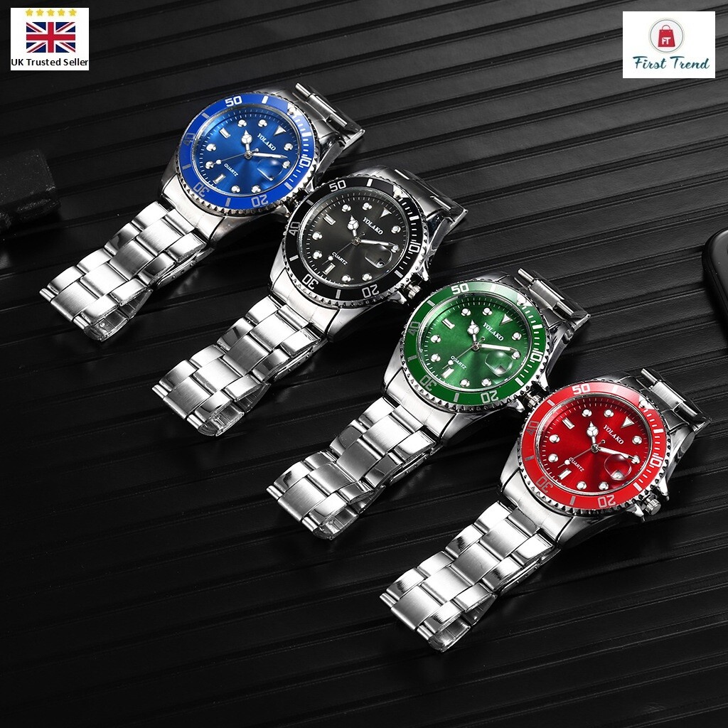 Classic Luxury Men’s Stainless Steel Casual Analog Date Quartz Wrist Watch UK