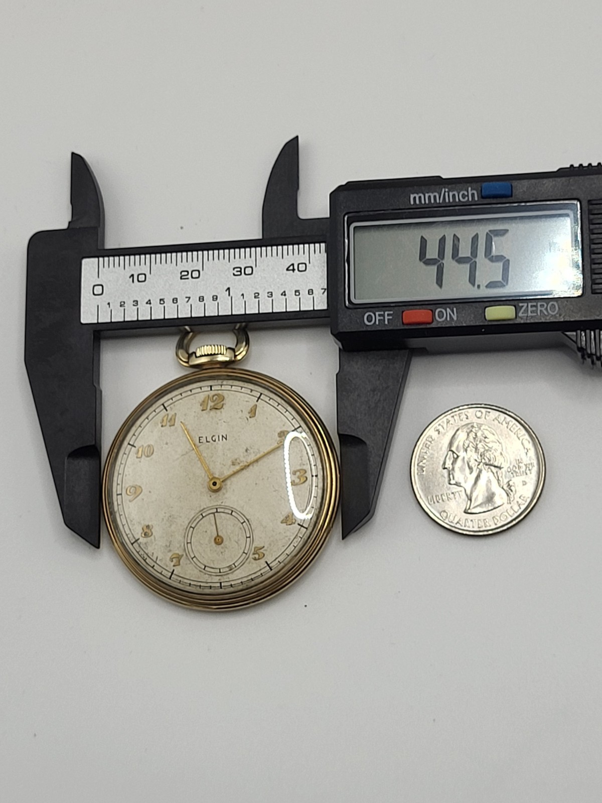44MM Vintage 1948 Elgin 546 Dura Power Pocket Watch 15 Jewels 10K GF Working