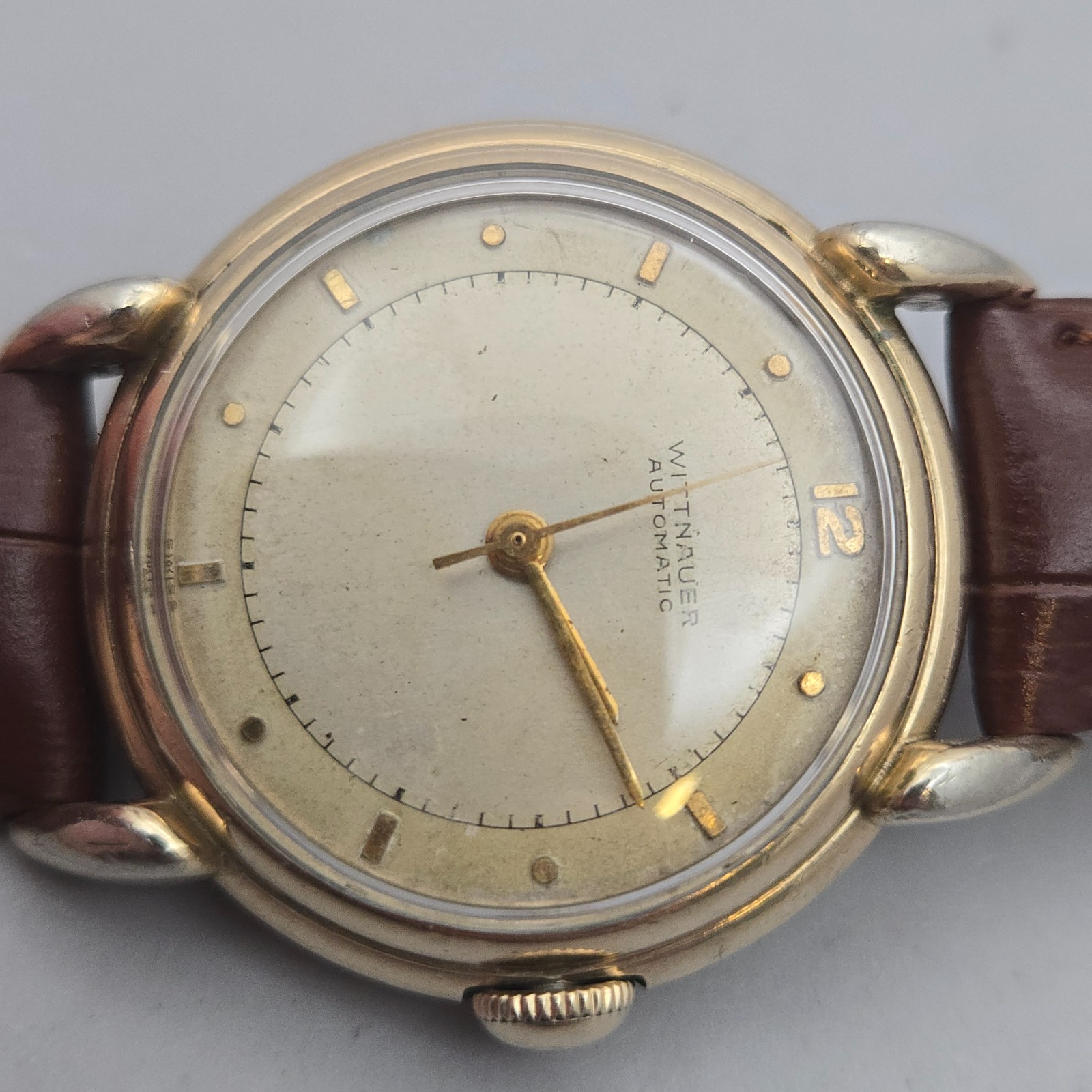 Vintage WITTNAUER men’s automatic watch AS 1250 Bumper 10K GF 1940s