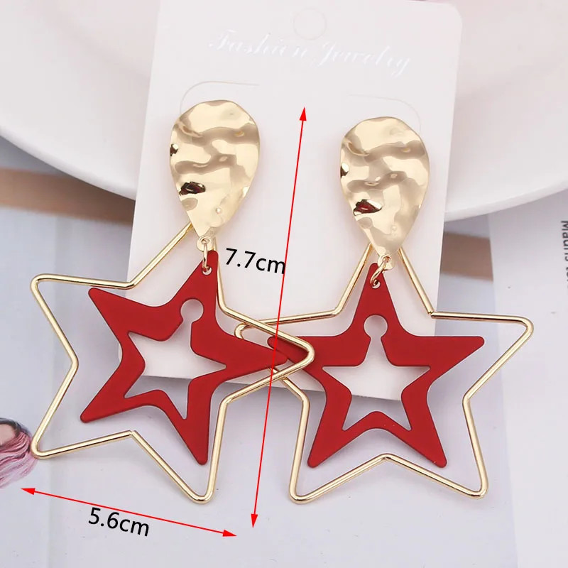 Red Hanging Earrings Simulated Pearl Heart Drop Elegant Jewelry 1 Pc