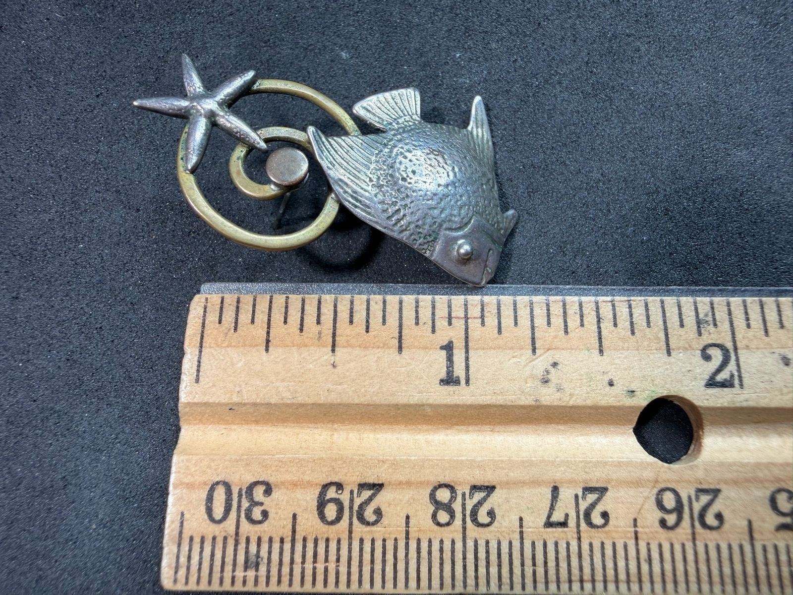 8.34g Vintage Sterling Silver 925 Fish Starfish Spiral Nautical Earrings M