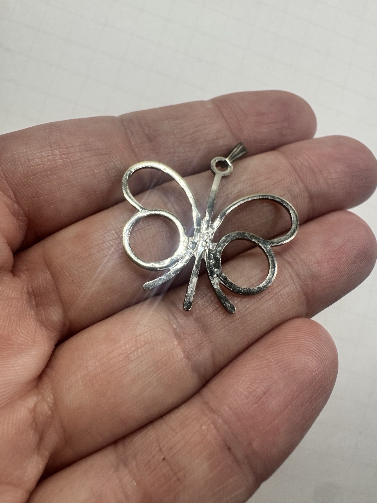 Vintage Sarah Coventry Papillion Butterfly Silver Tone Pendant