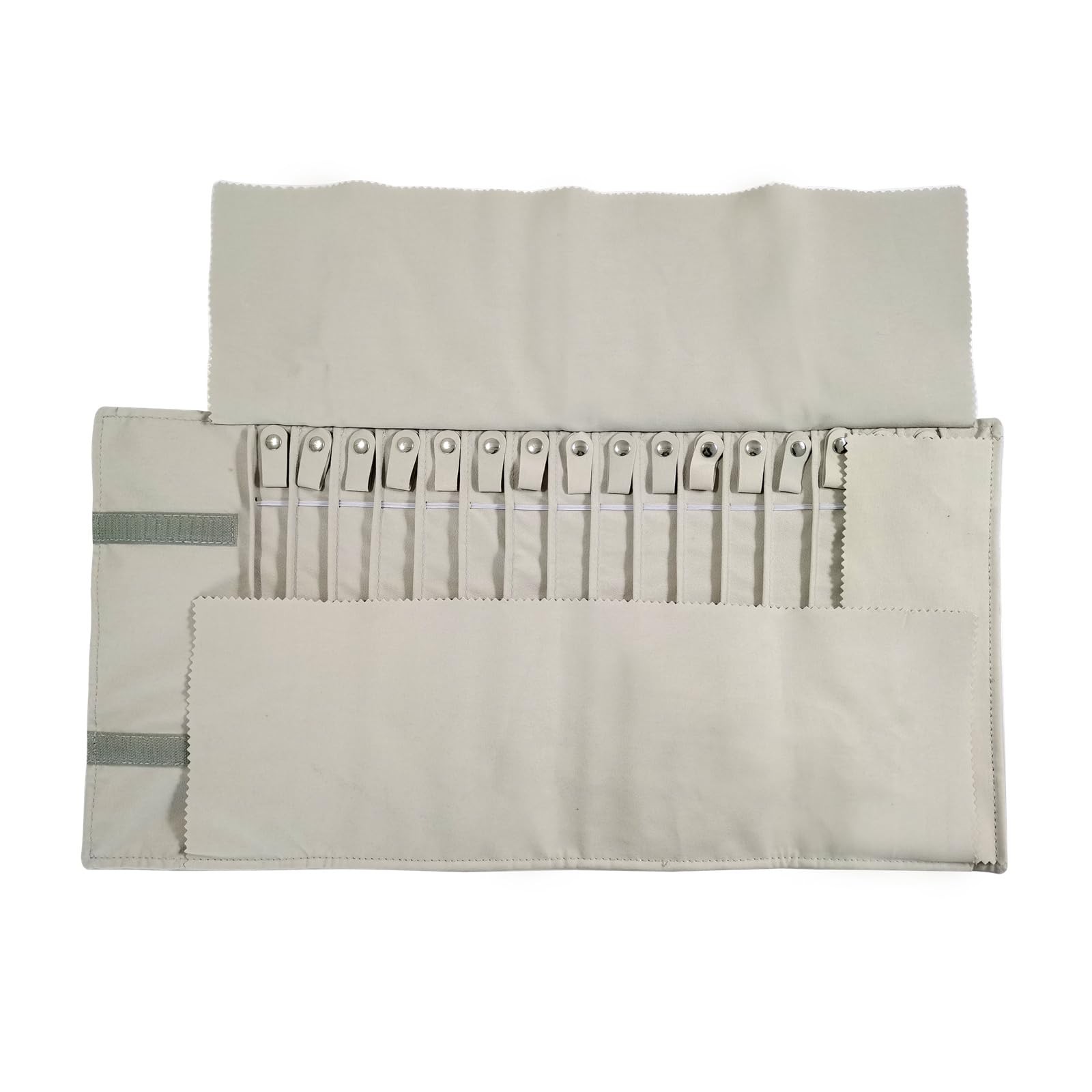 Portable Jewelry Roll Untangled Secure Necklace Travel Storage Bag Displays H…
