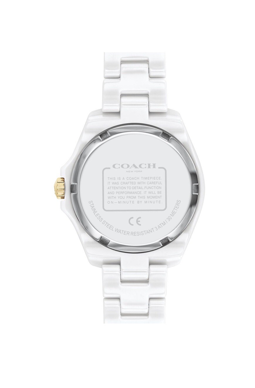 Brand New Coach Preston Women’s White Dial 32mm Ceramic Watch 14503807