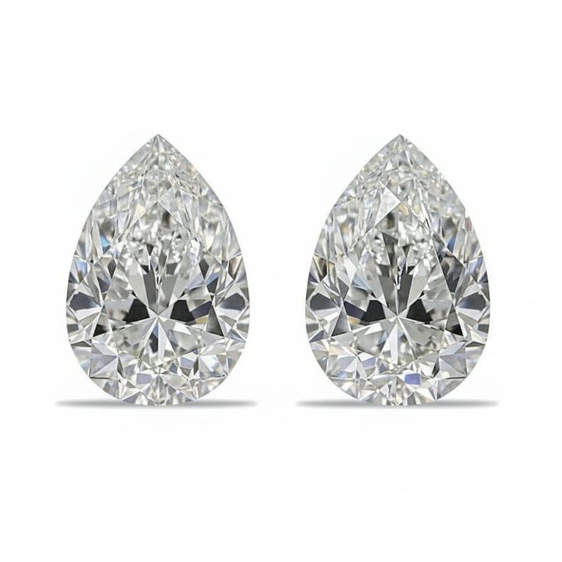 3.85CT Pair Pear Cut D Color VVS1 Clarity Loose Lab Grown Moissanite Diamond 7×9