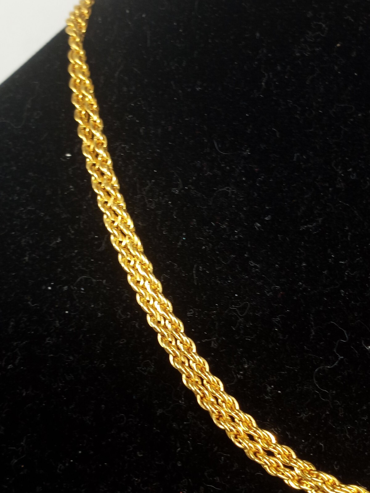 Vintage Rope Chain Goldtone Korean Choker Lot Of Two 18 Inches