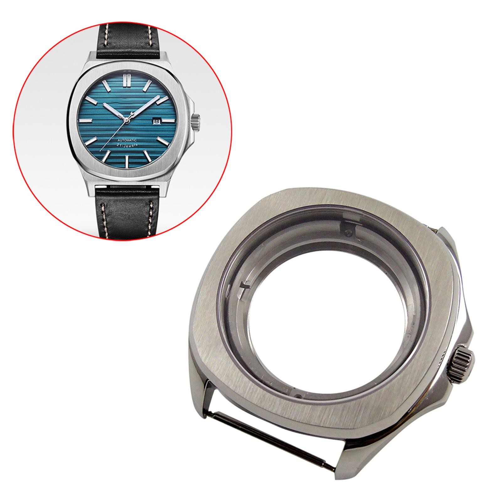 40mm Stainless Steel Sapphire Crystal Watch Case Replacement For ETA 2824 2836