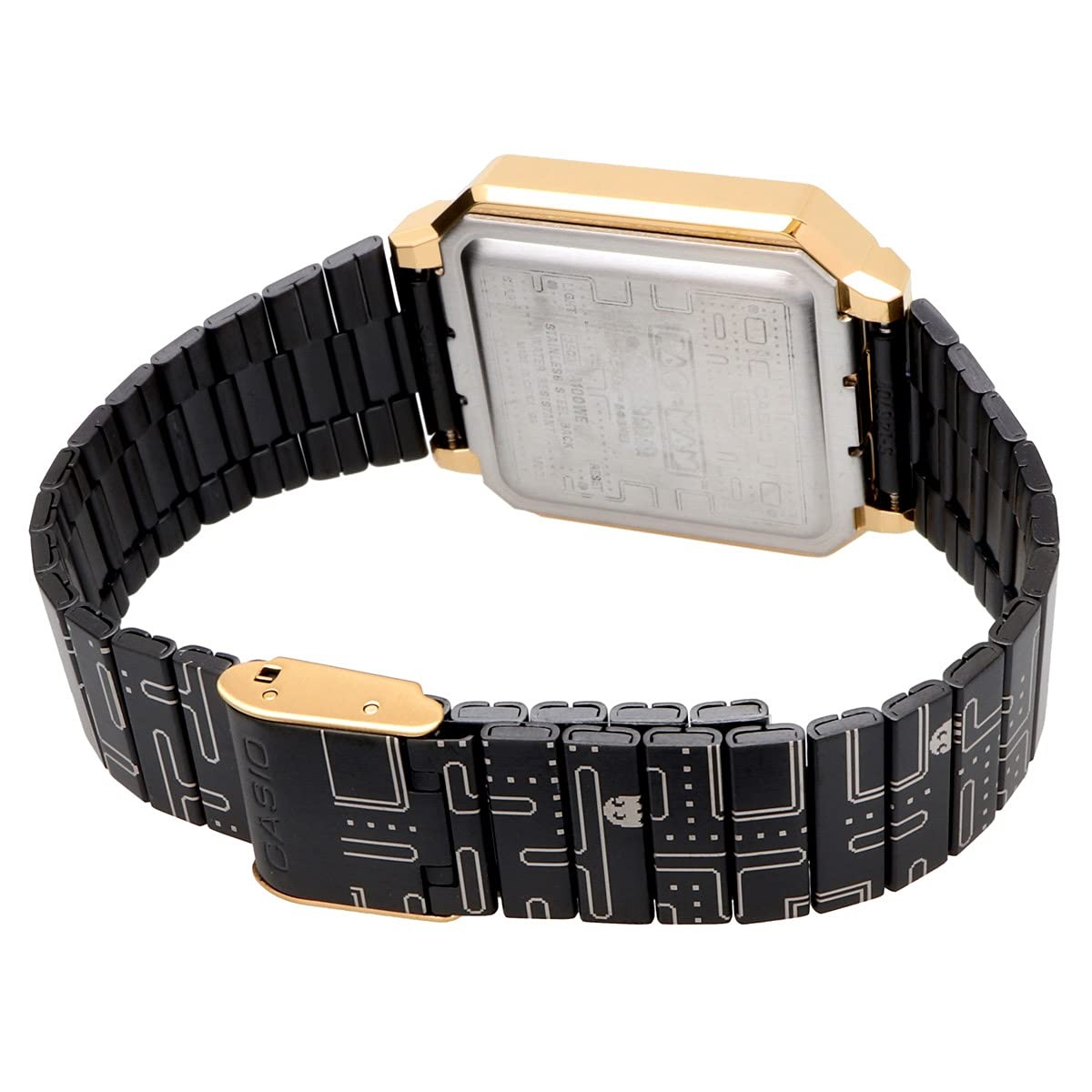 CASIO A100WEPC-1BJR Pac-Man Limited Collaboration Digital Watch Black Gold NEW