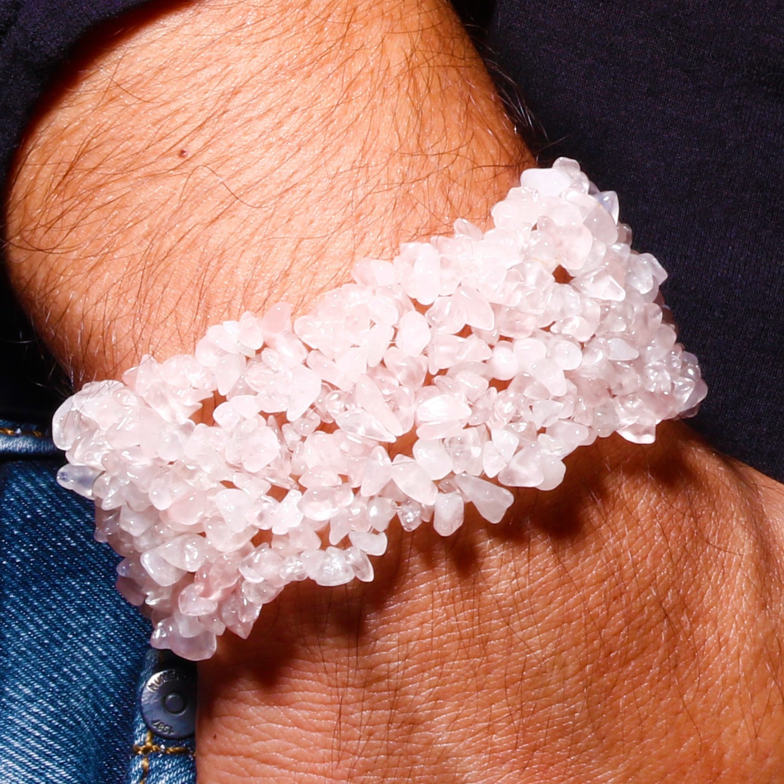 Choose Any Gemstone Multi Strand Chip Stretchable Bracelet Crystal Jewelry Gift
