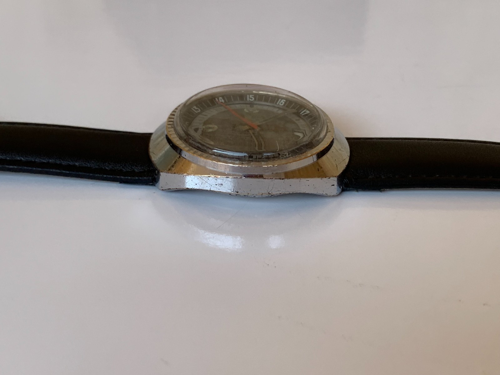 Vintage 1970s YEMA Sous-Marine Diver Watch 37mm Cushion Case Manual Wind Rare