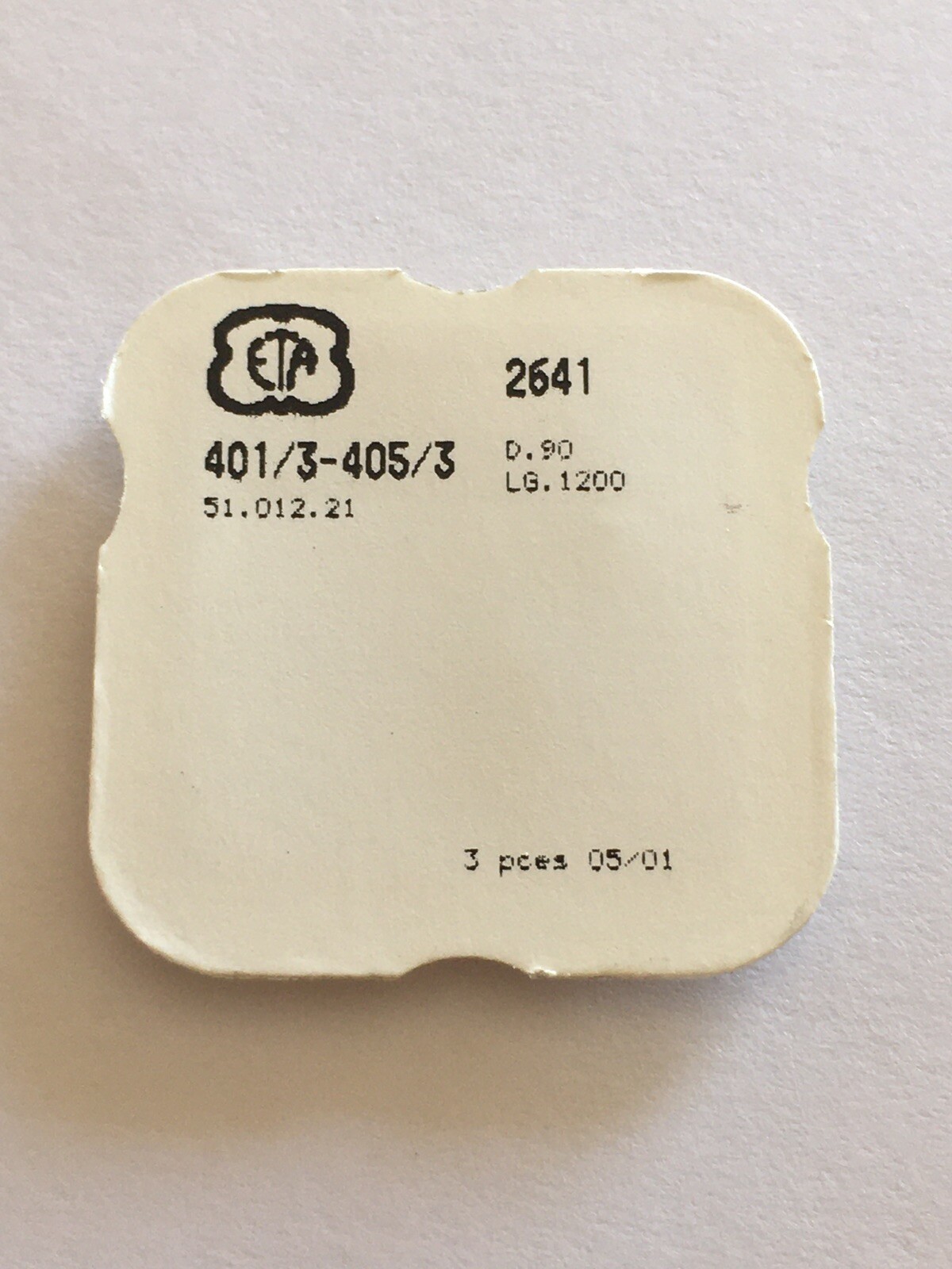 Eta 2671 genuine 3 Winding Stem, sealed packet