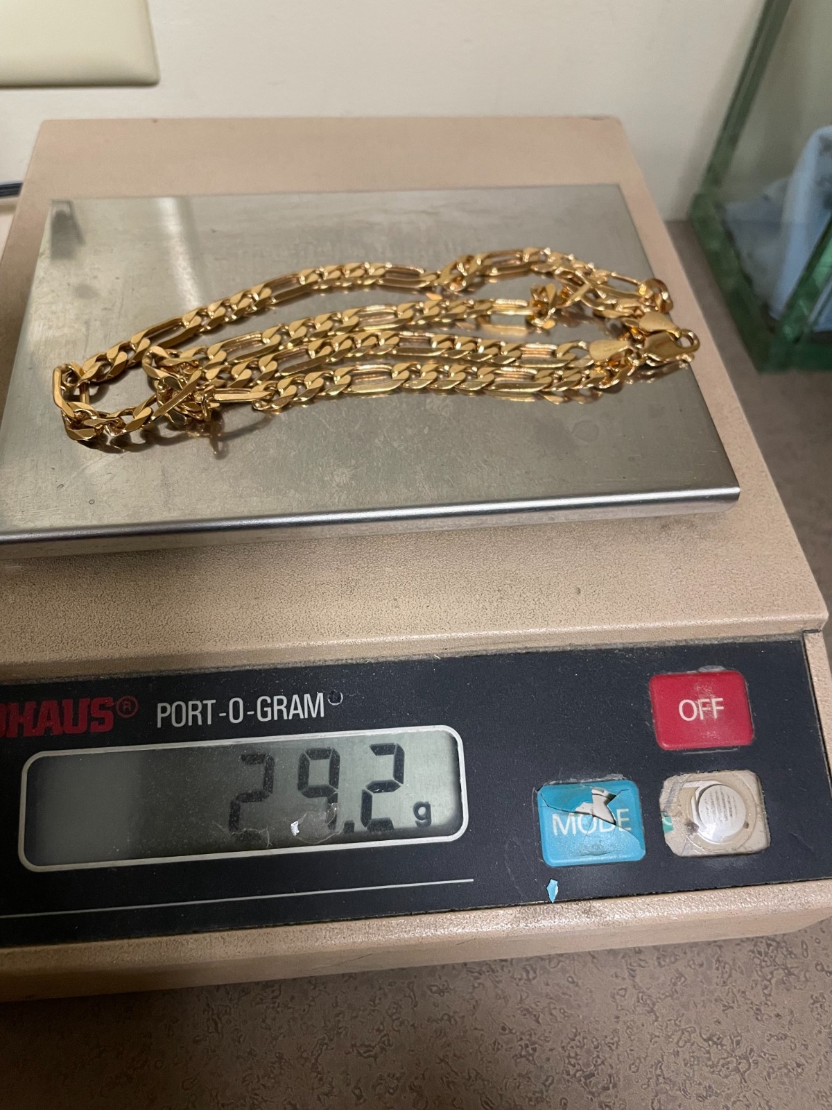 Italian 14k Yellow Gold Solid Figaro Chain Necklace 20″ 6mm 29.2 Grams