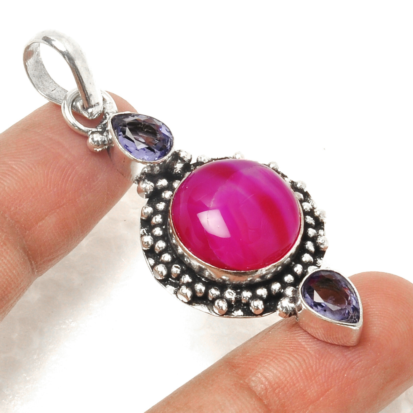 Assorted Multi-stone Silver Plated Designer Pendant Mix Wholesale Lot Ds-1207