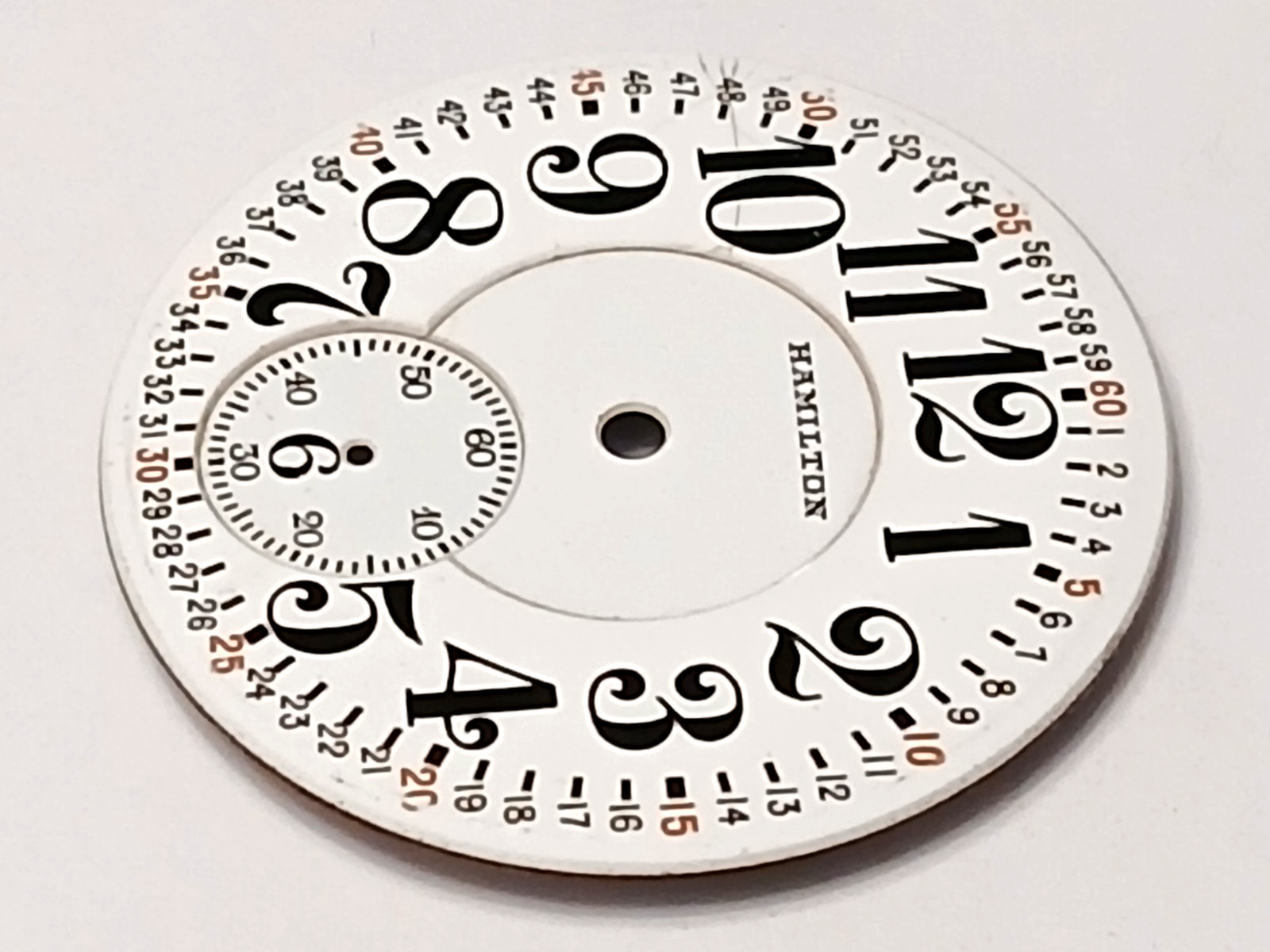 16 size Hamilton Montgomery Rail Road Double Sunk pocket watch Dial