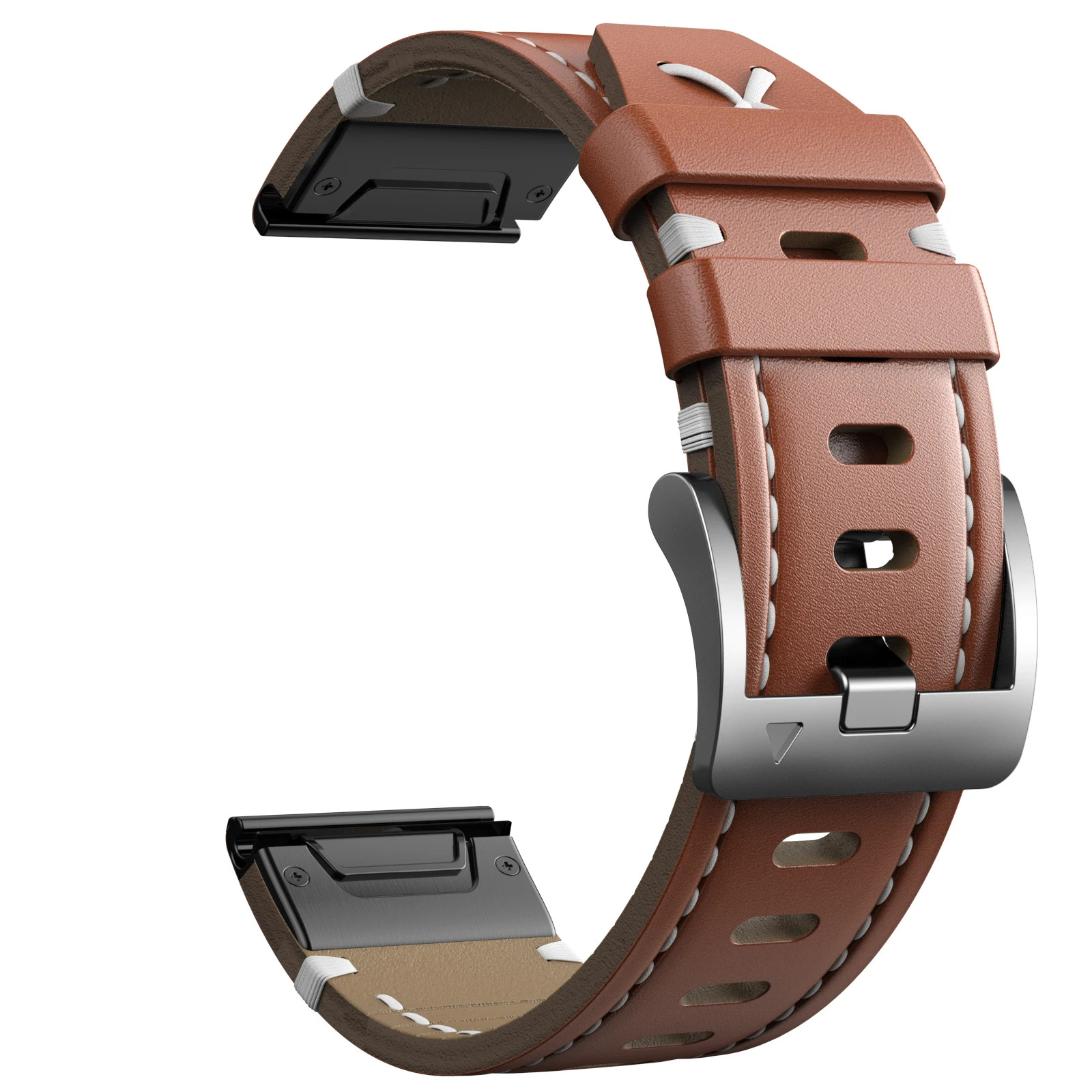 ANBEST Genuine Leather Band for Garmin Fenix 7X/6X/5X/3 Quick Release 22mm 26mm