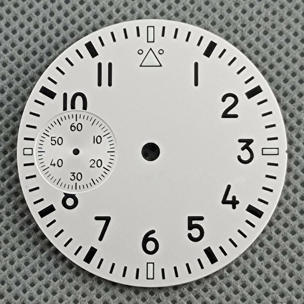 Black/White Green Luminous Watch Dial For Seagull ETA 6497 ST3600 Movement A