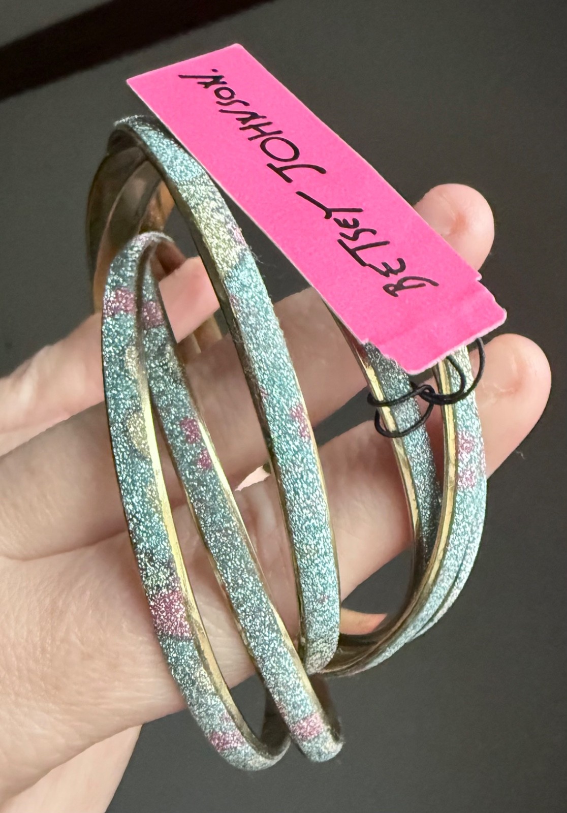 Betsey Johnson blue and gold sparkly glittery bangles NWT – MAKE AN OFFER