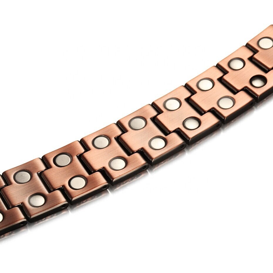 Magnetic pure copper link bracelet with 38 high quality magnet, free UK delivery