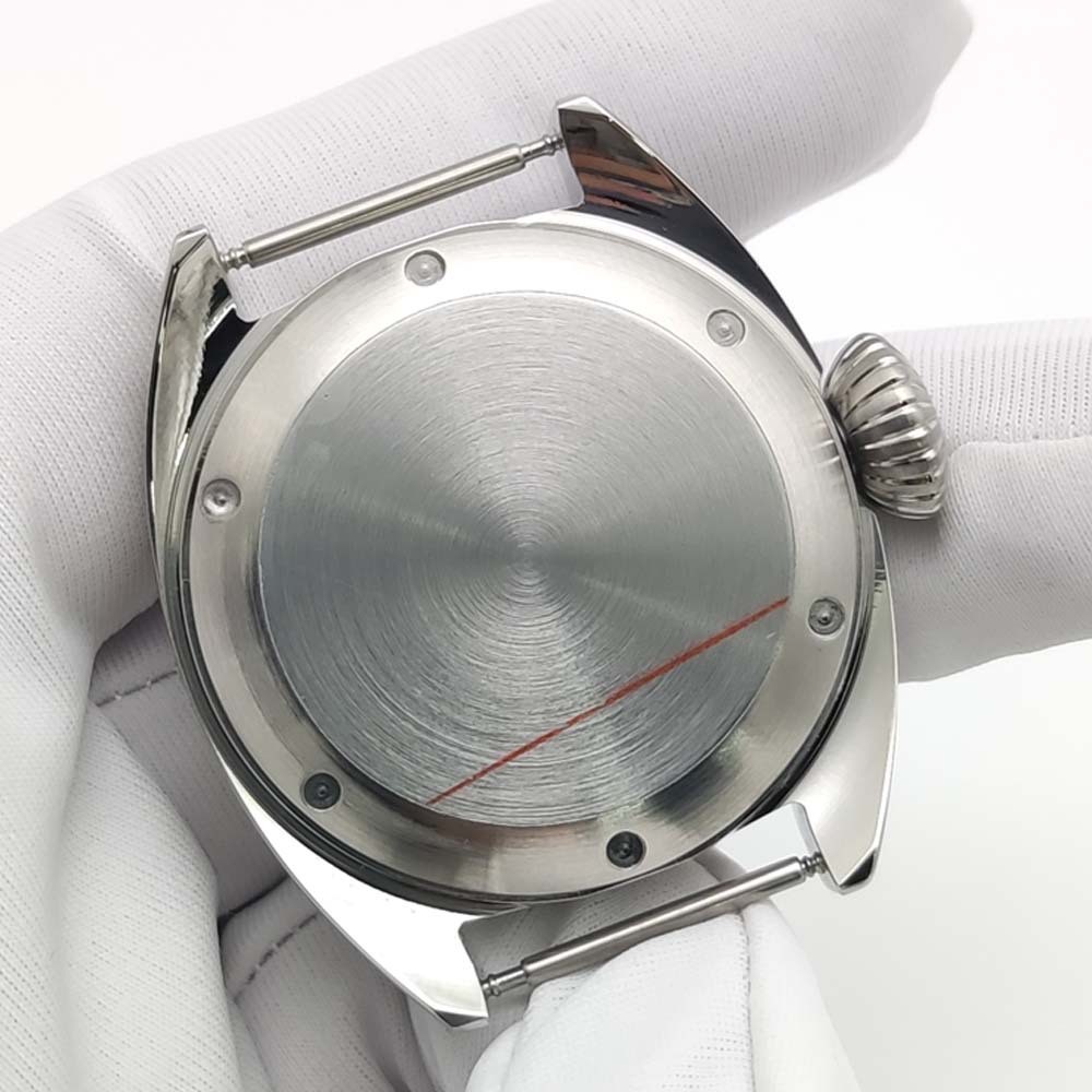 36mm Brushed Pilot Watch Case Sapphire Crystal Fit NH35 NH36 NH70 Movement Mod