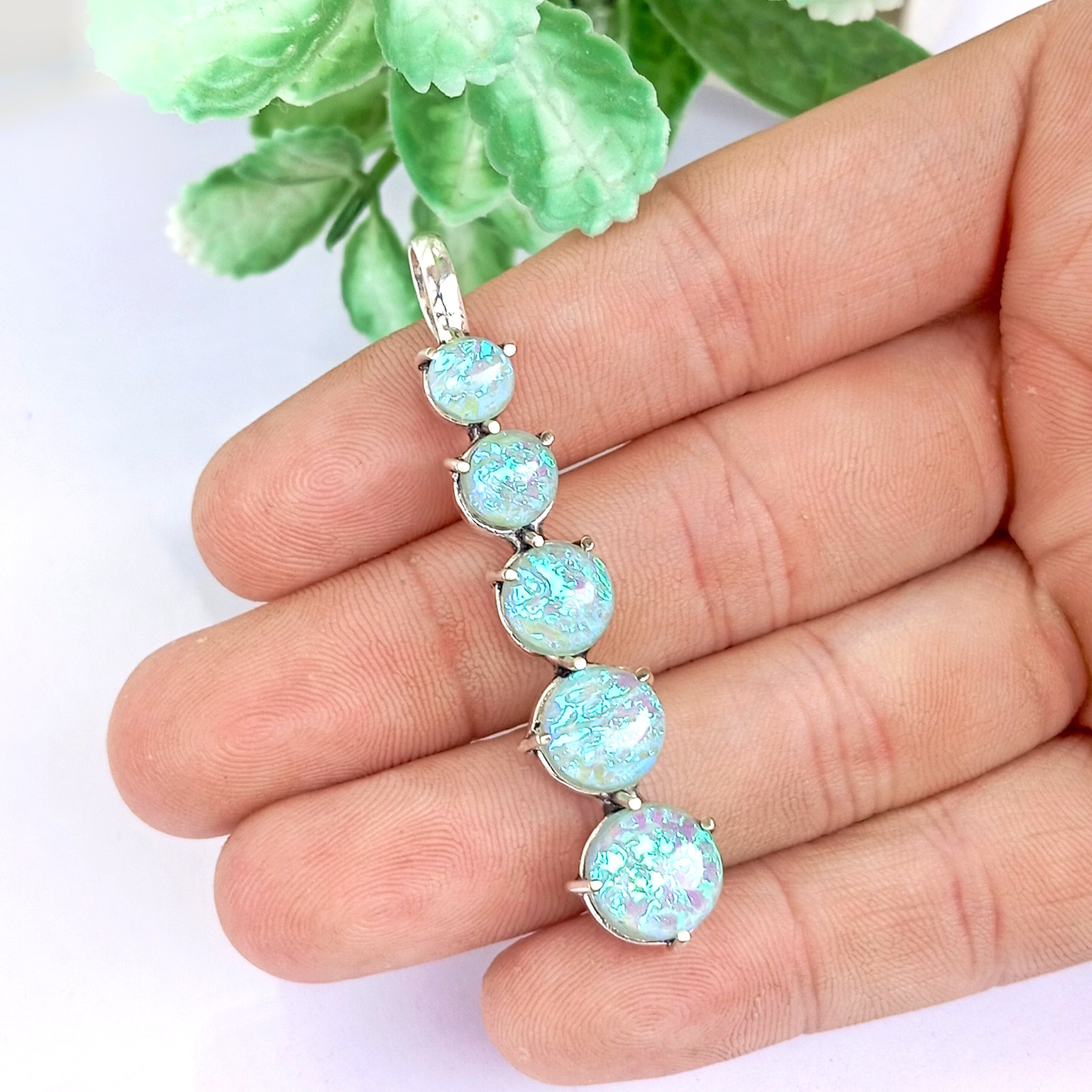 triplet Fire Opal Gemstone Pendant 925 Sterling Silver Women’s Jewelry Pendant