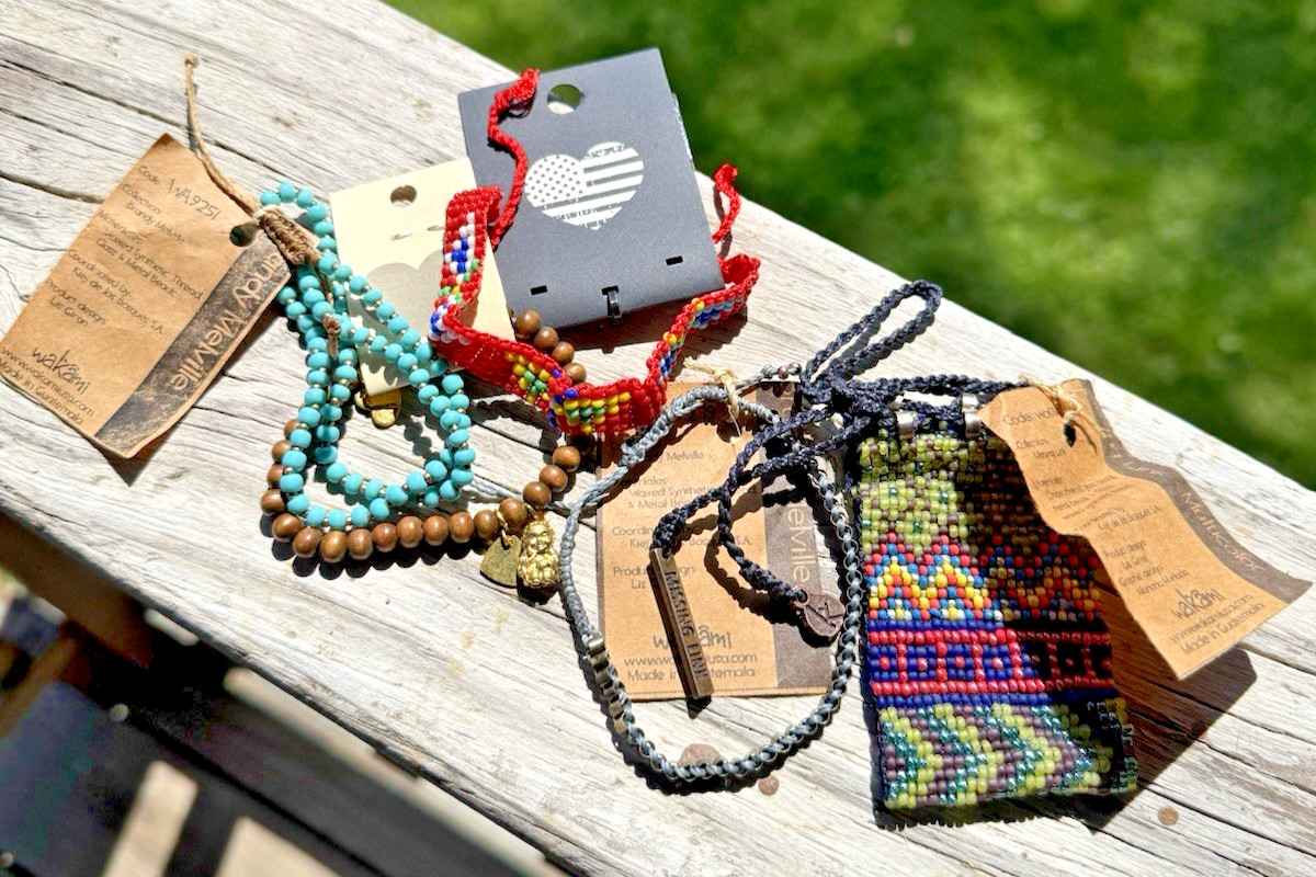 WAKAMI Brandy Melville Beaded Bracelet LOT Beads Hemp Cord Style Guatemala NWTs