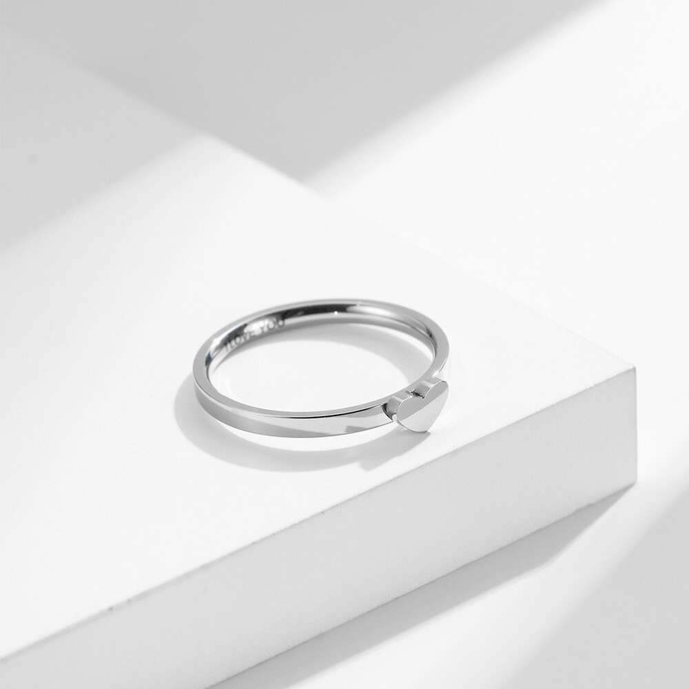 2PCS Matching Heart Couple Rings “I LOVE YOU” Wedding Engagement Promise Band