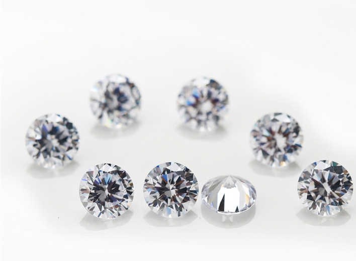 2.40mm White Cubic Zirconia Round Loose Gemstone AAA Quality For Jewelry Making