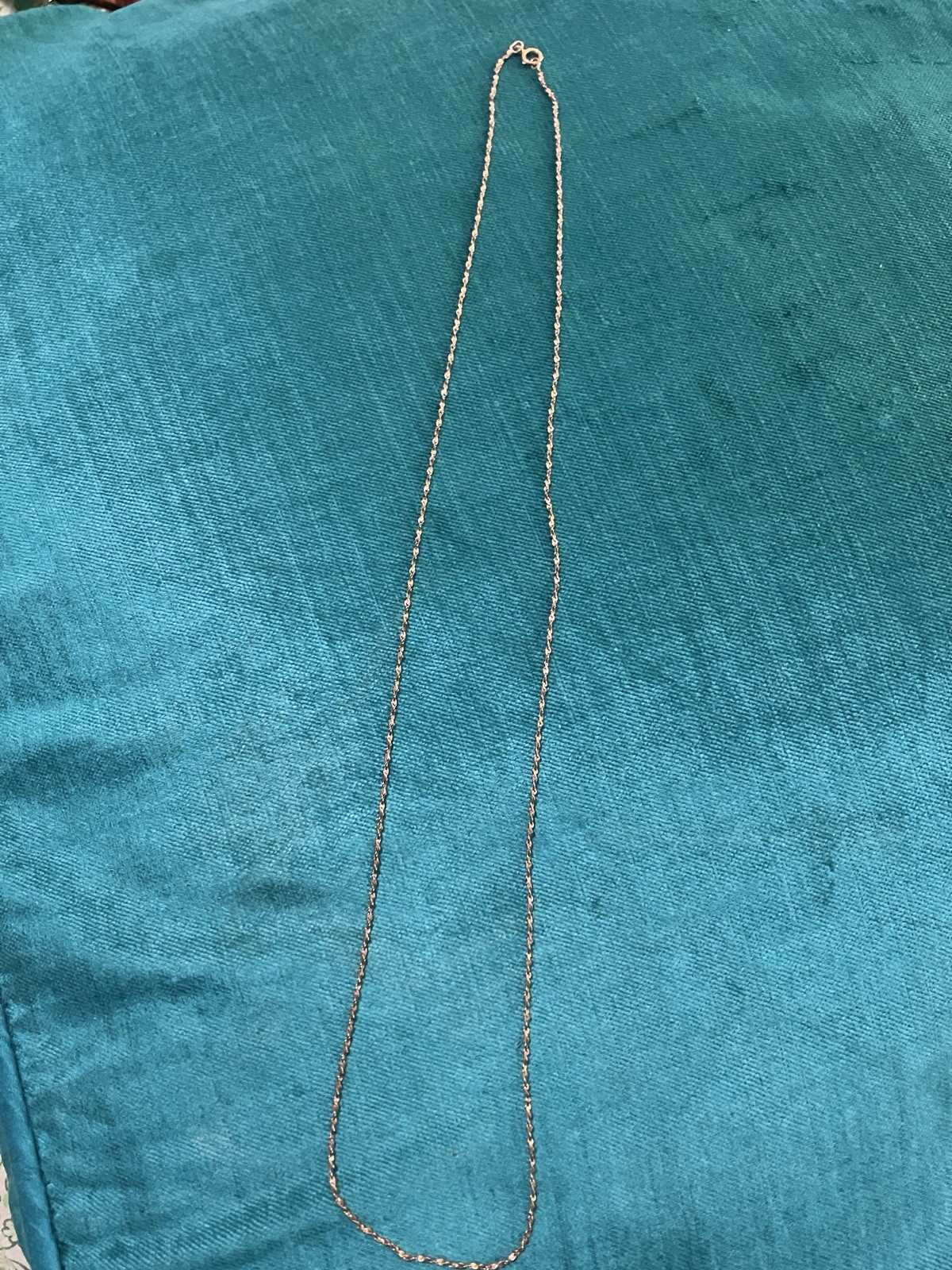 Vtg 14k Yellow Gold Necklace 24” Twist Chain 1.2 mm Less Than A Gram