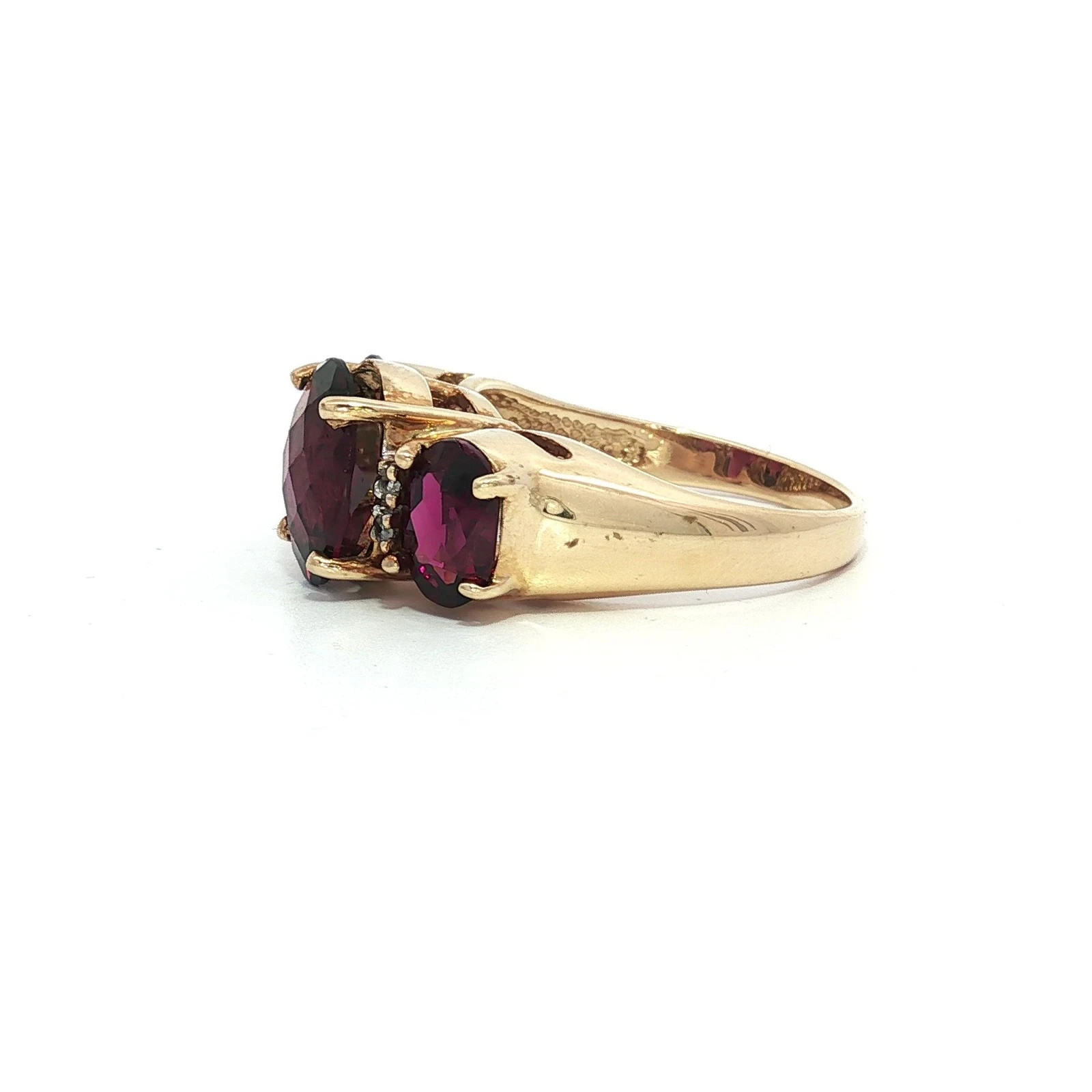 3.00 Ct Oval Cut Natural Ruby & Diamond Anniversary Gift Ring 14K Yellow Gold 7