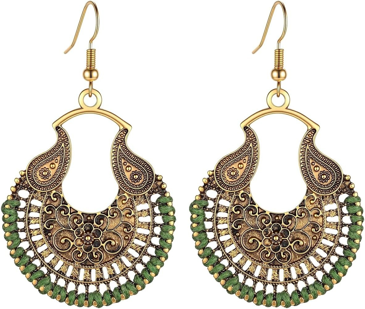 Gothic Bohemian Silver Drop Earrings – Perfect for Festivals and Vacations
