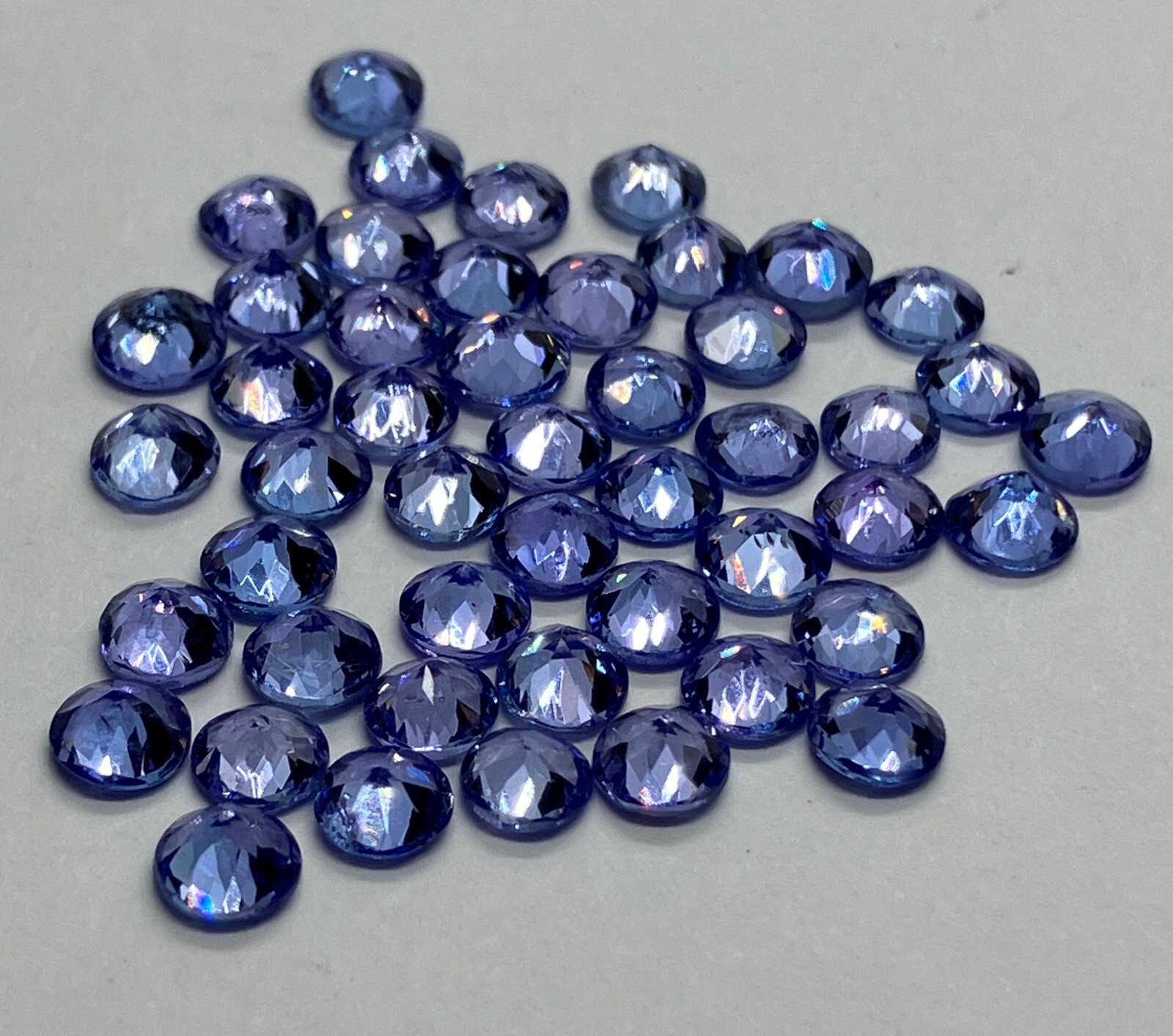 Natural Loose Gemstone Tanzanite Round Cut AAA For Making All Type Jewelry