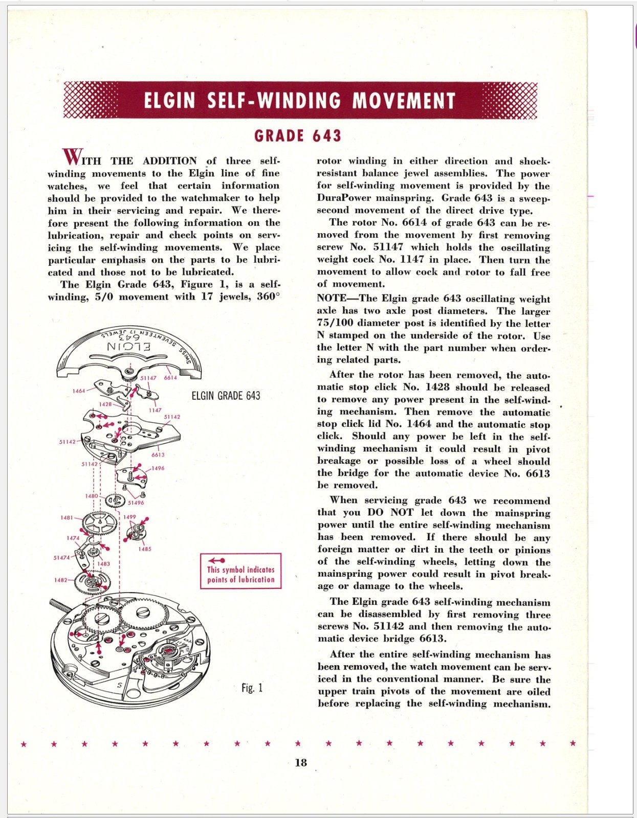Elgin movements, technical and service guides bundle (127 guides.)