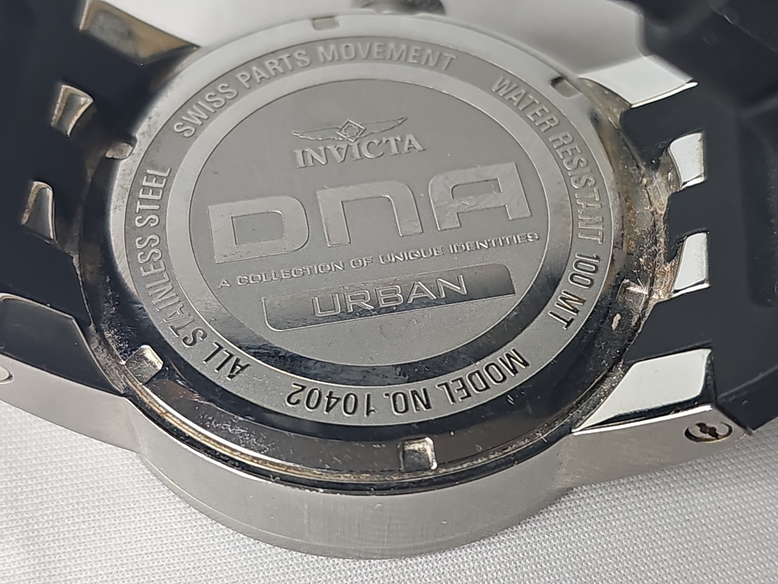 Mens Invicta 15mm DNA Urban Wrist Watch 10402 Red/Silver/Black Band
