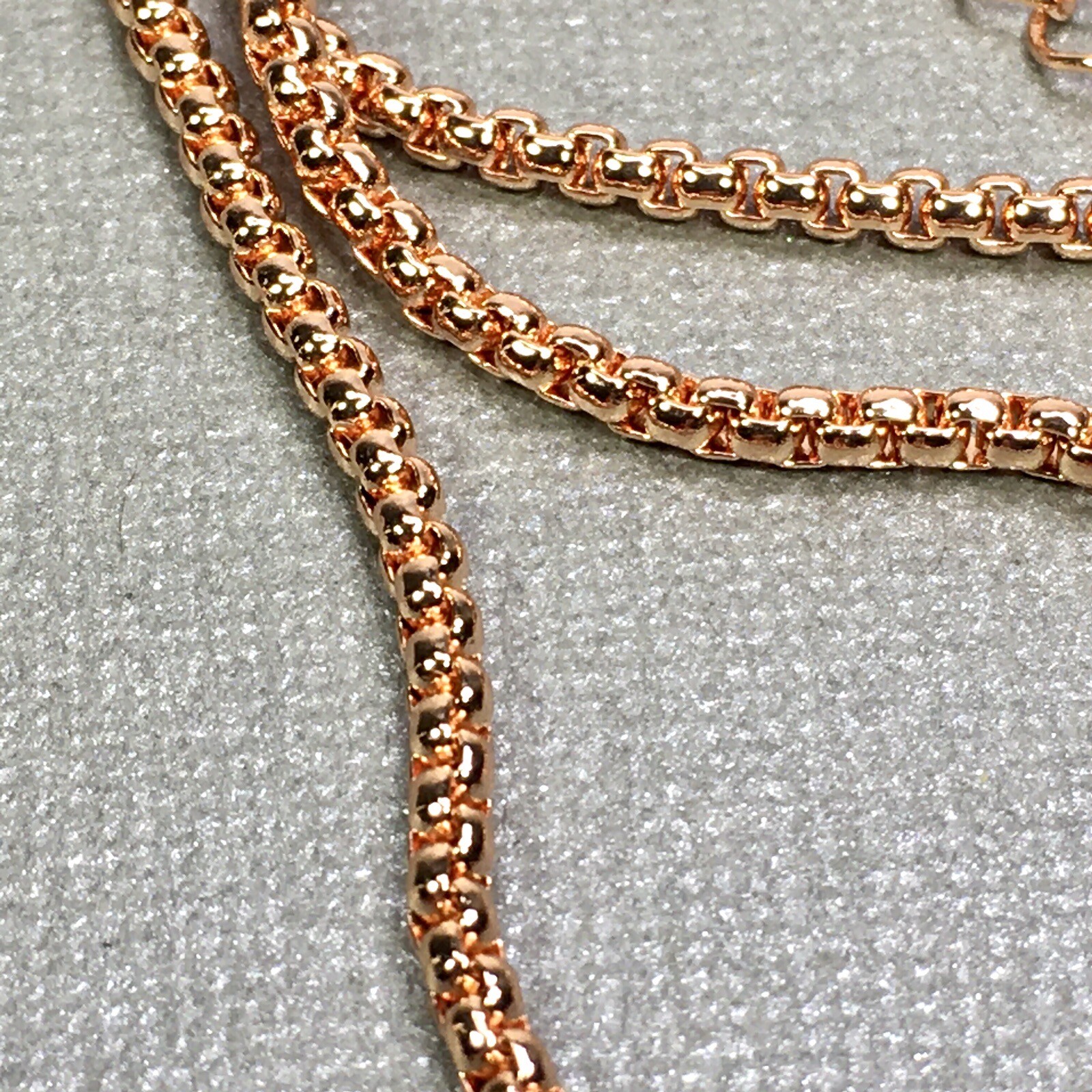 Qianse Fashion Rose Gold Color Amber Rhinestone Chunky Pendant W/ 32″ Box Chain
