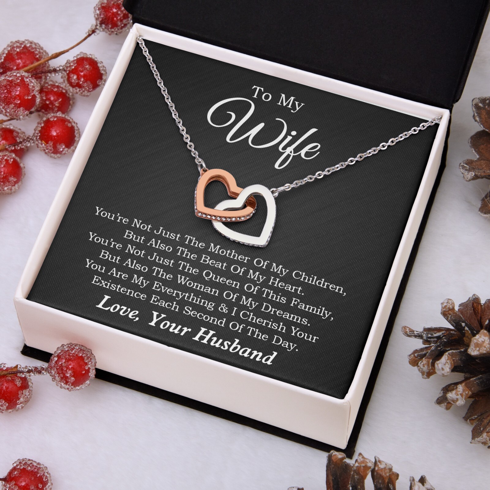 To My Wife Necklace, Mother’s Day Gift from Husband, Wife Birthday Gift