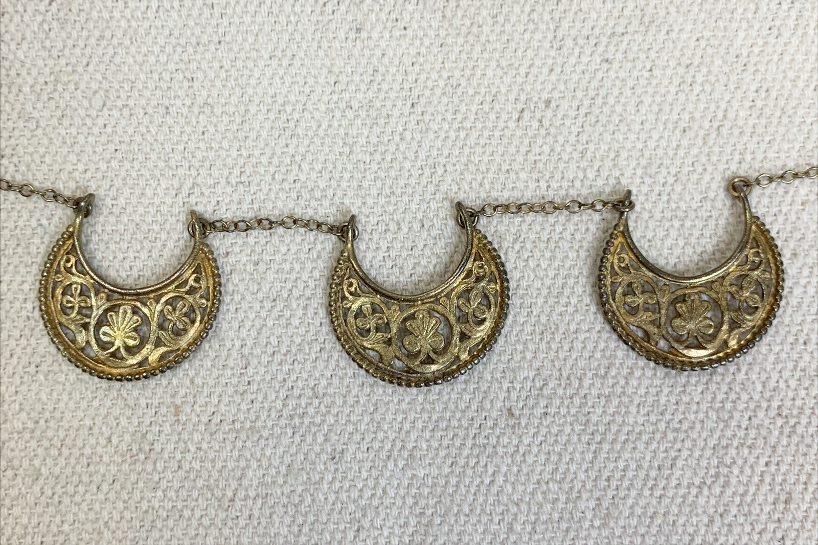vtg British Museum BMPL Eastern Crescent Necklace