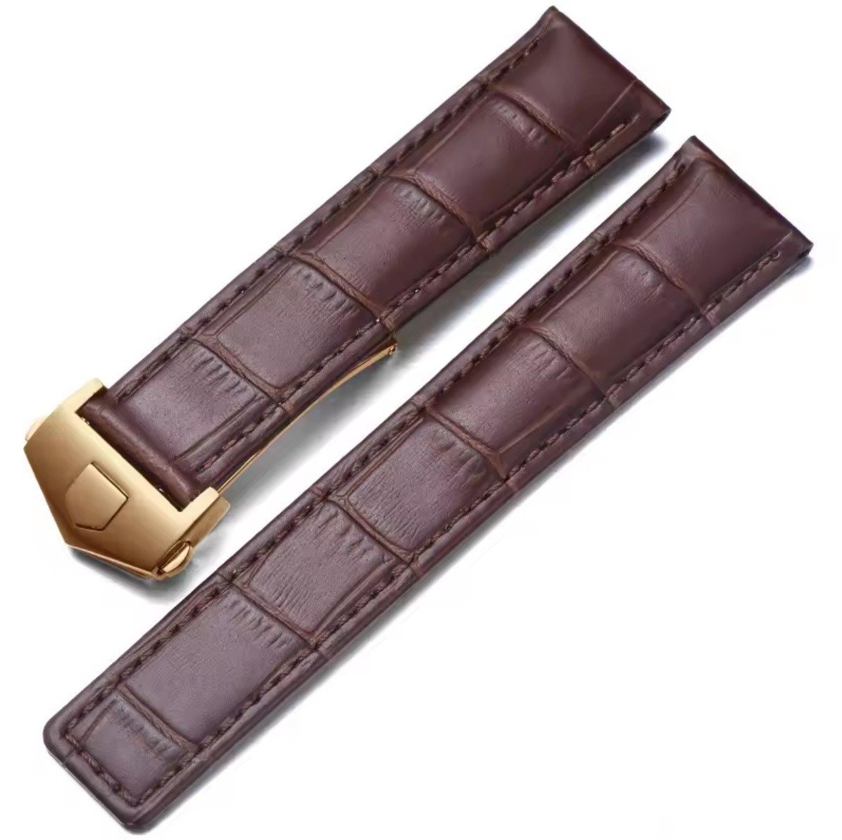 19-20-22mm Leather Watch Band Strap Made For Tag Heuer Carrera Calibre Monaco