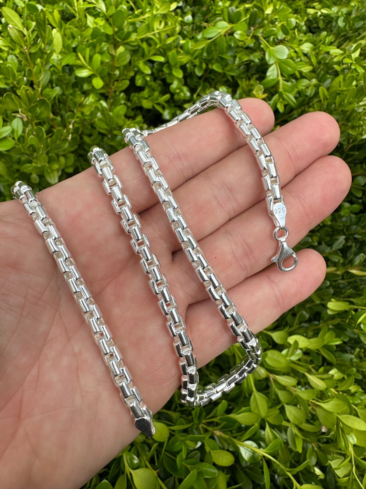 925 Sterling Silver 6mm Men’s Rounded Rolo Hermes Link Chain Necklace Bracelet